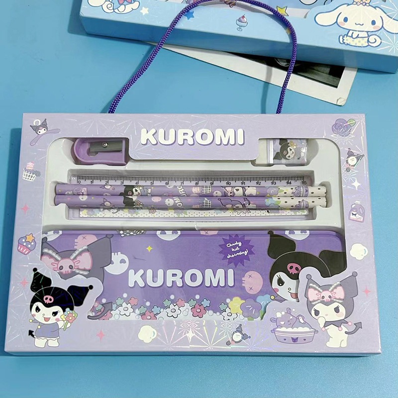 

HELENA STATIONERY PAKET ALAT TULIS SET 6 IN 1 KARAKTER KUROMI CINNAMON ROLL MELODI/ HADIAH ANAK SEKOLAH / BINGKISAN ULANG TAHUN