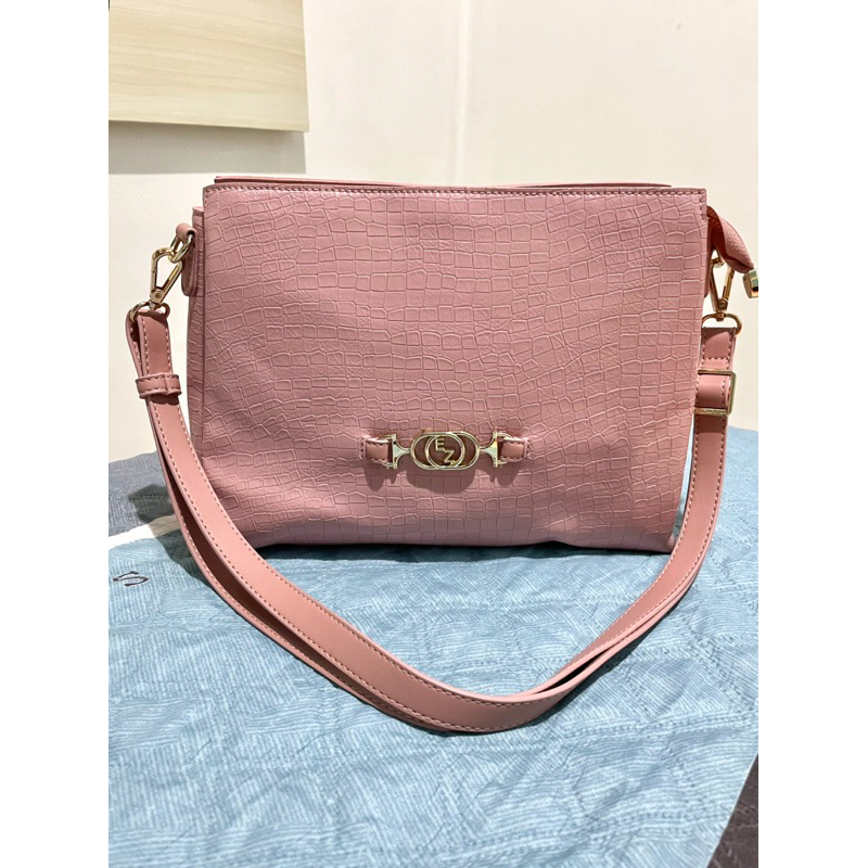 Tas Elizabeth Preloved, Tas Kondangan, Tas Mewah, Tas Baby Pink