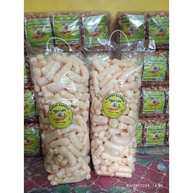 

krupuk rambak kulit sapi varian kapsul super gurih 500 gram