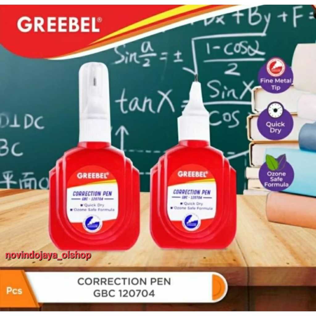 

TIP EX CAIR CORECTION PEN GREEBEL GBC-120704 QUICK DRY TERMURAH