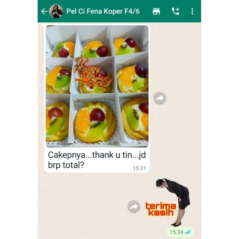 

Soes Buah isi 9pc