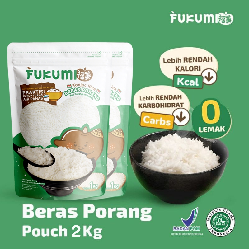 

Beras Porang 2Kg Fukumi Beras Instan Konjac Rice / Shirataki