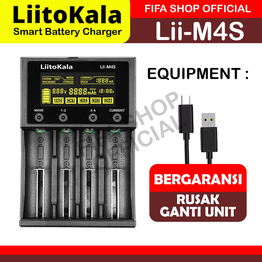 Charger Battery LiitoKala Lii M4S Original / Charger baterai