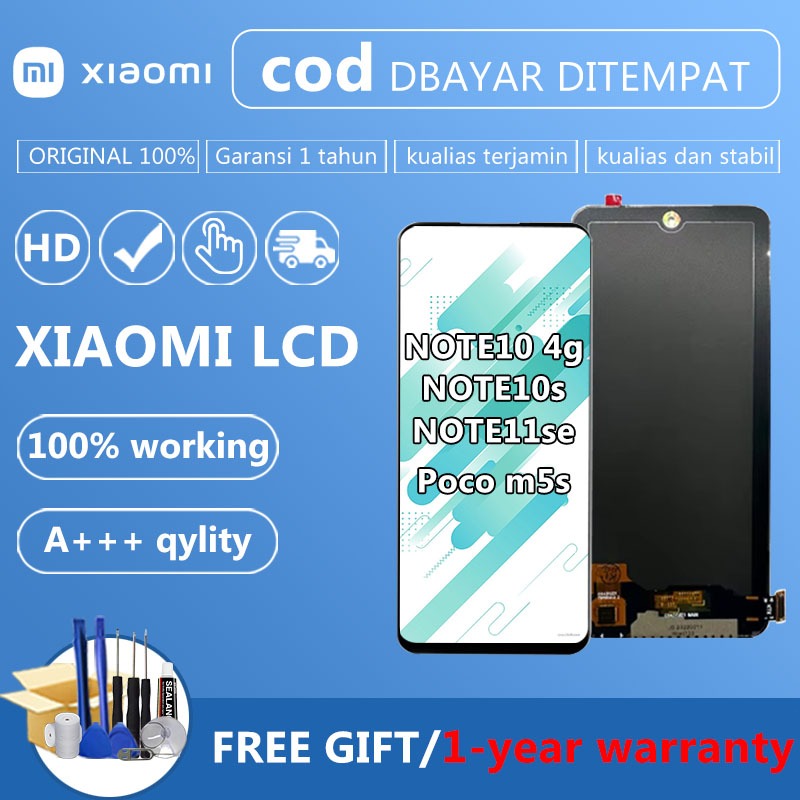 {ORIGINAL} LCDxiaomi note 10 4g/note10s/note11se/pcoc m5s Fullset Touchscreen Original HD