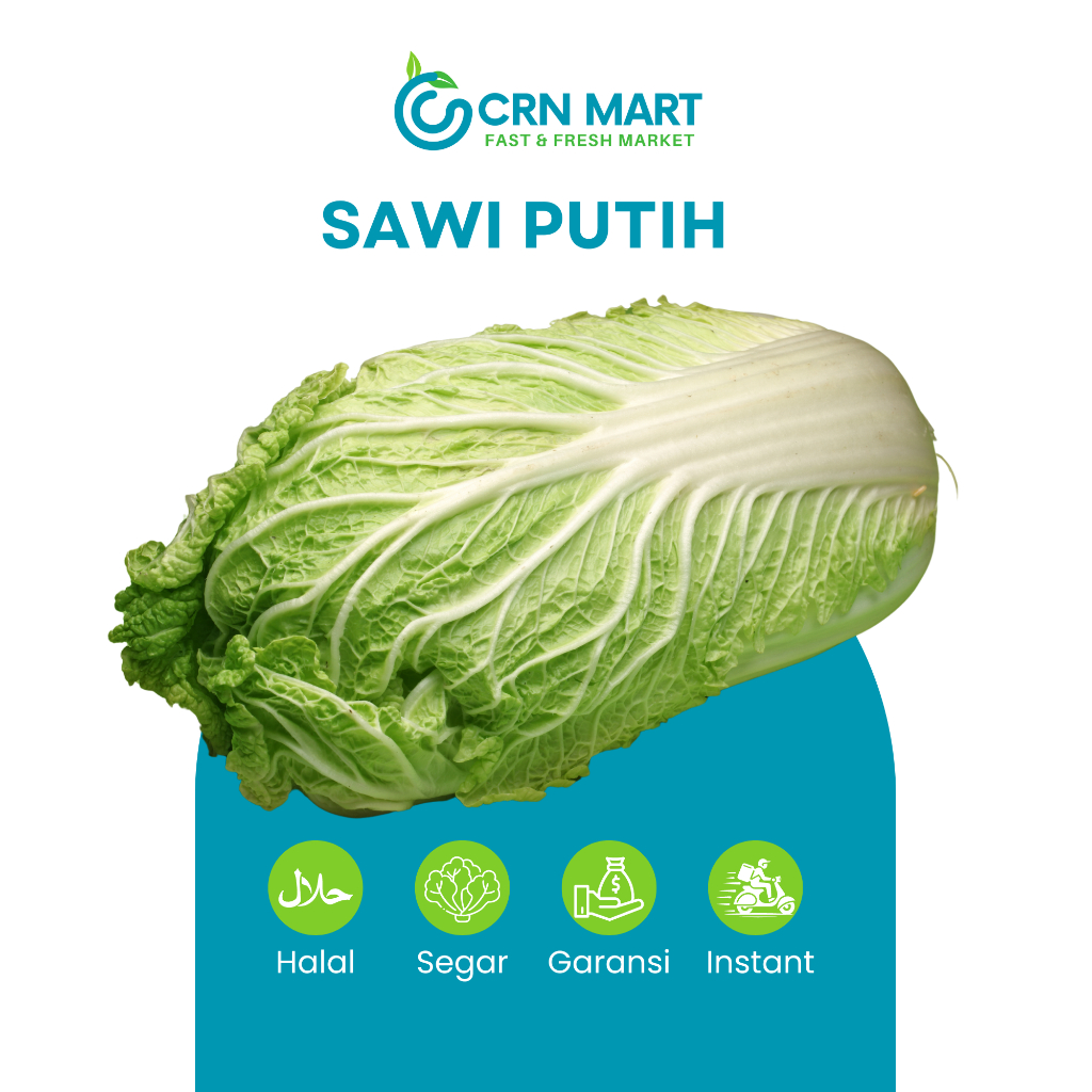 

CRN MART - Sawi Putih Segar/Sayuran Segar/Sawi Kimchi Fresh 1kg