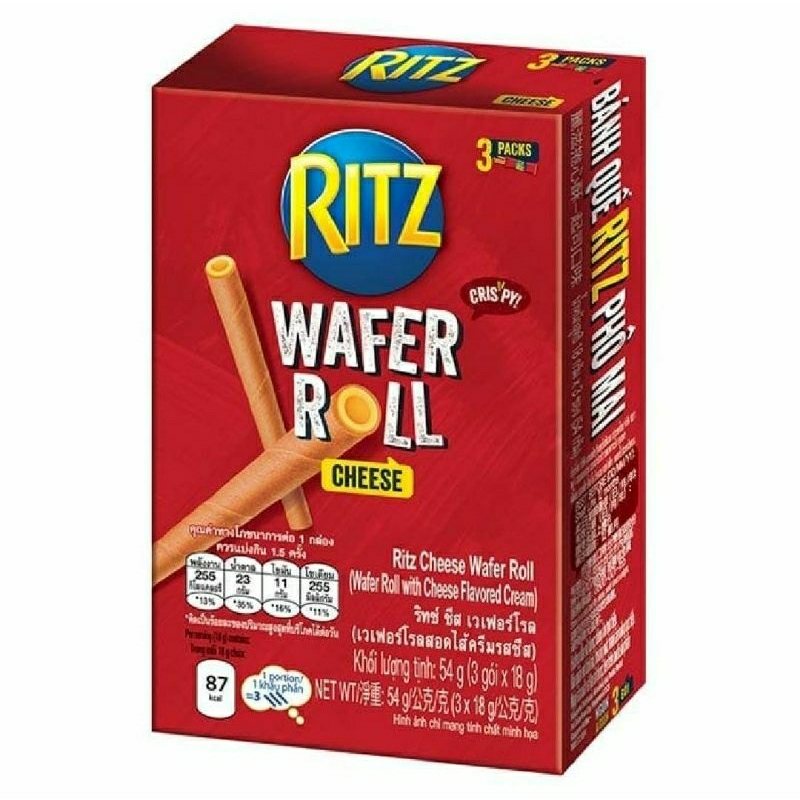 

⭐ WAFER THAILAND ⭐ Ritz Cheese Wafer Roll 54gr ( Impor / Import Bangkok )