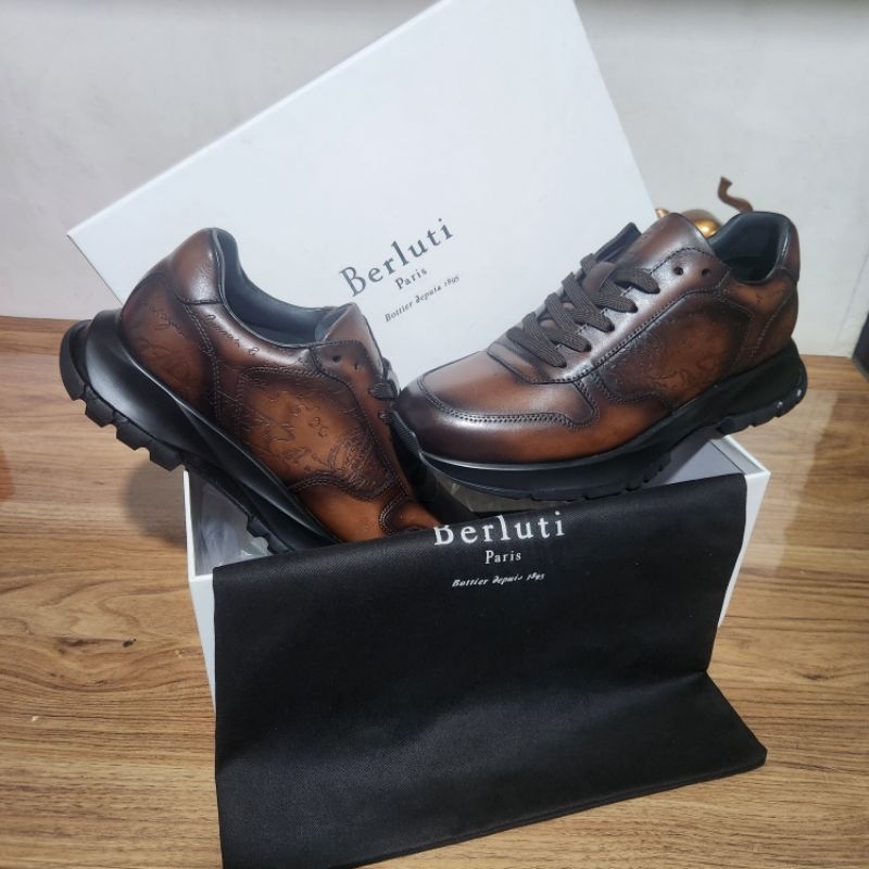 sepatu pria berluti sneaker cowok kulit shoes men top import mirror vip p1shoes terlaris