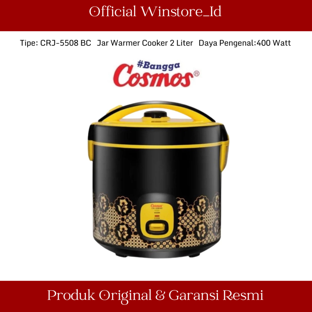 Cosmos CRJ-5508BC Magic Com 2.5L CRJ5508BC Rice Cooker Big Capacity CRJ 5508-BC