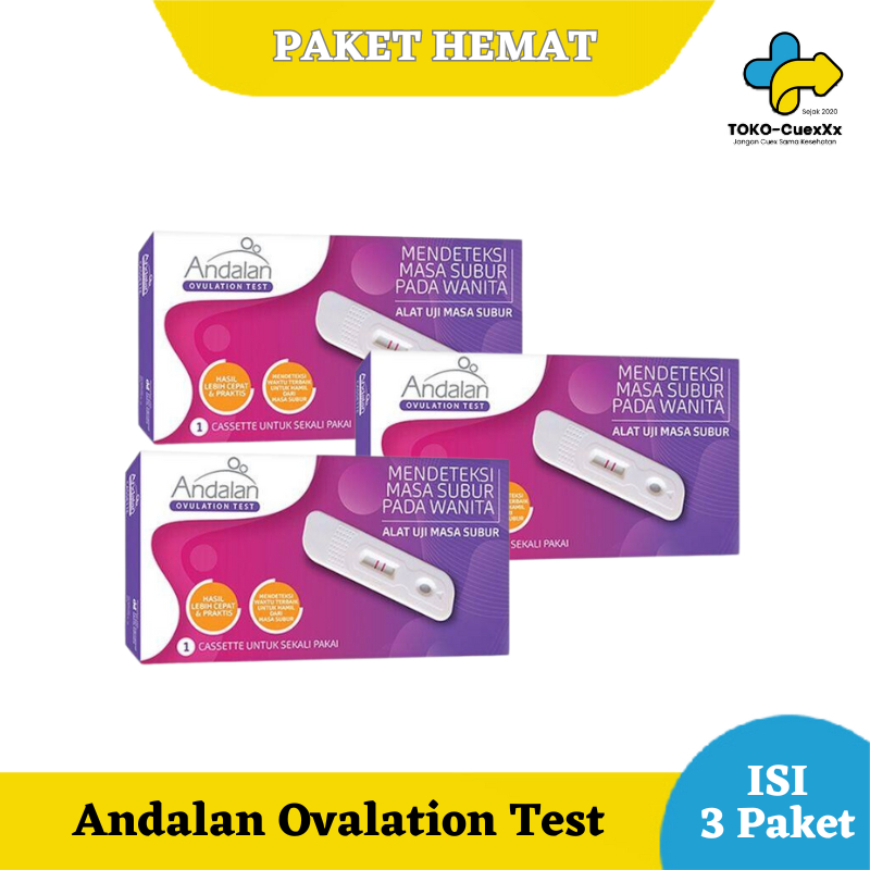 Andalan Ovulation Test Kit x 3 -  Test Pack Kesuburan Test Kit / Alat Test Kesuburan - Test Kesubura
