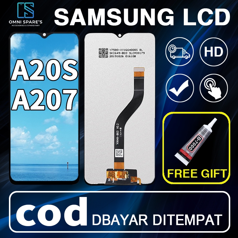 Lcd Samsung A20S A207 Ori Fullset Touchscreen Digitizer asli layar hp copotan
