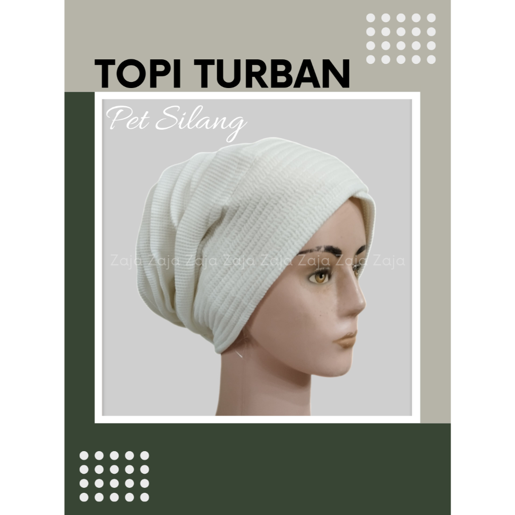 Zaja - Topi Turban Instan Model Ciput Simple Pet Selempang Cantik Bahan Kaos Waffle Tekstur Elastis 