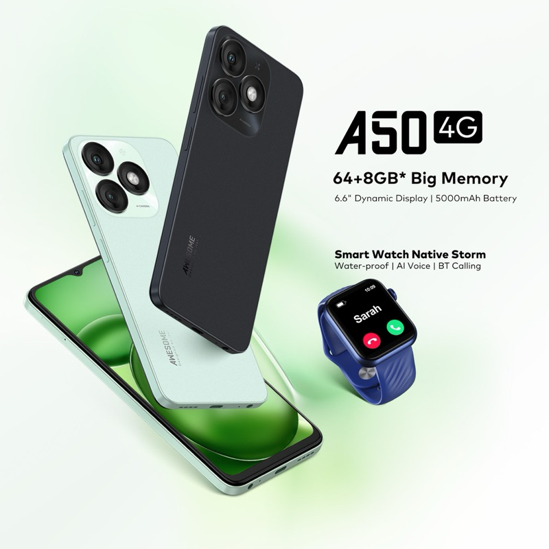 ITEL A50 3+5/64 GB & 4+4/64 GB GARANSI RESMI ITEL INDONESIA