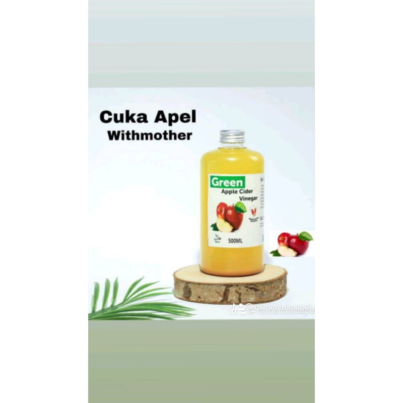 

cuka apel green Apple cider vinegar 500ML. wethmother