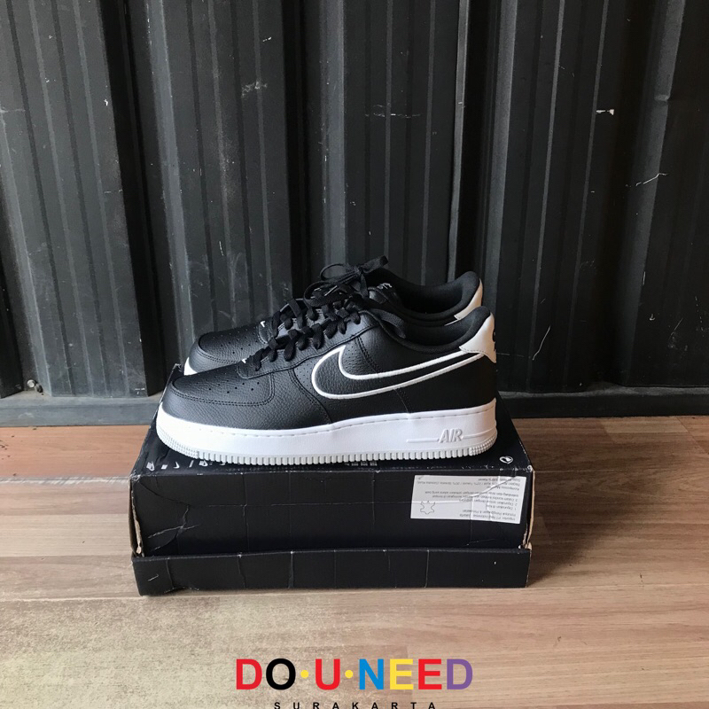 Nike Air Force 1 ‘07 Embroidered Swoosh Black White