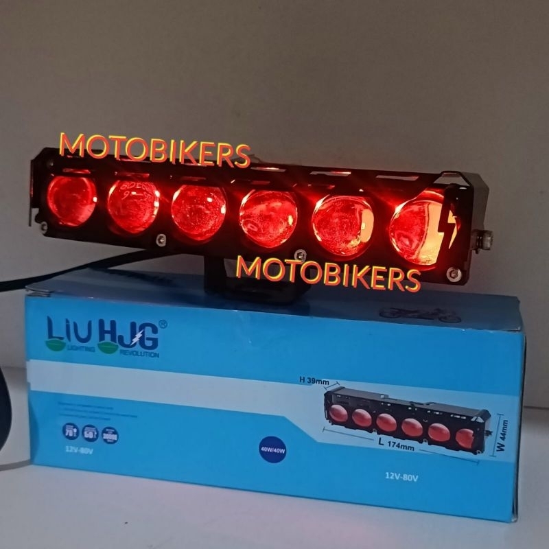 Lampu Tembak LED Laser HJG Slim 6 Mata Devil eye