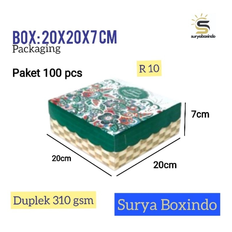 

Box 20x20x7 cm (untuk 100 pcs) /kardus/boxnasi/kotaknasi