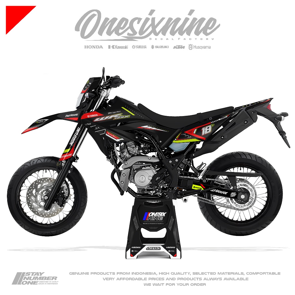 Decal Wr 155 Supermoto Herex - Decal Yamaha Wr 155 Superglossy tebal