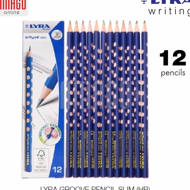 

HARGA TERBAIK 1 Kotak isi 12 Bh LYRA Groove Pencil Slim HB Black 12 pcs 1761