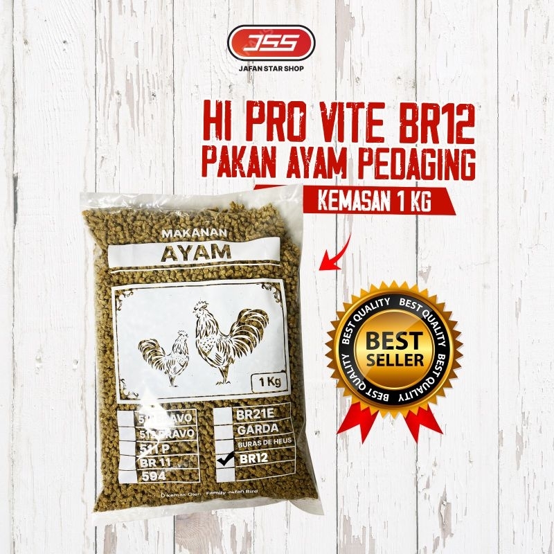 BR12 Pelet Pakan Ayam Hi Pro Umur 21 hari - Panen (1 kg) kemasan premium