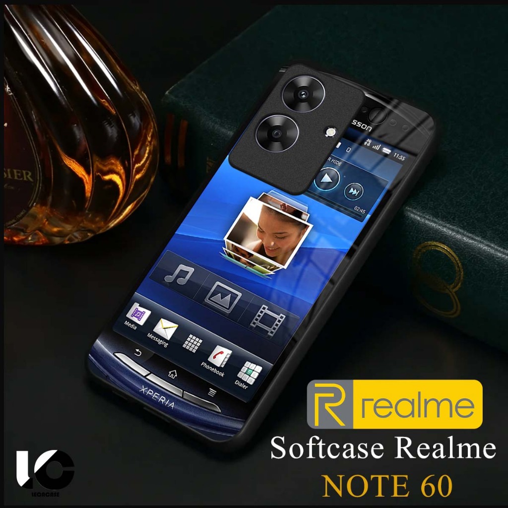 LR38 Sofecase Kilau Realme Note 60 Case Note60 | Kesing Mika Cover Hp Casing Kaca Sony Walkman