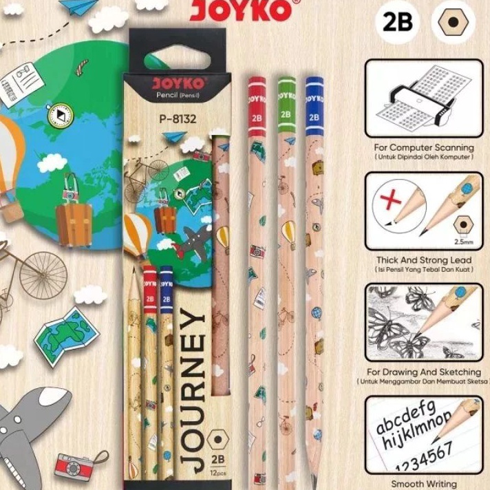 

DESAIN KEREN Pensil 2b P8132 JOURNEY 1pak12 pcs