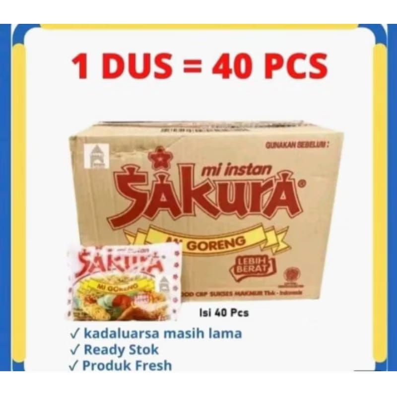 

MIE Instan Sakura goreng 1 dus isi 40PCS