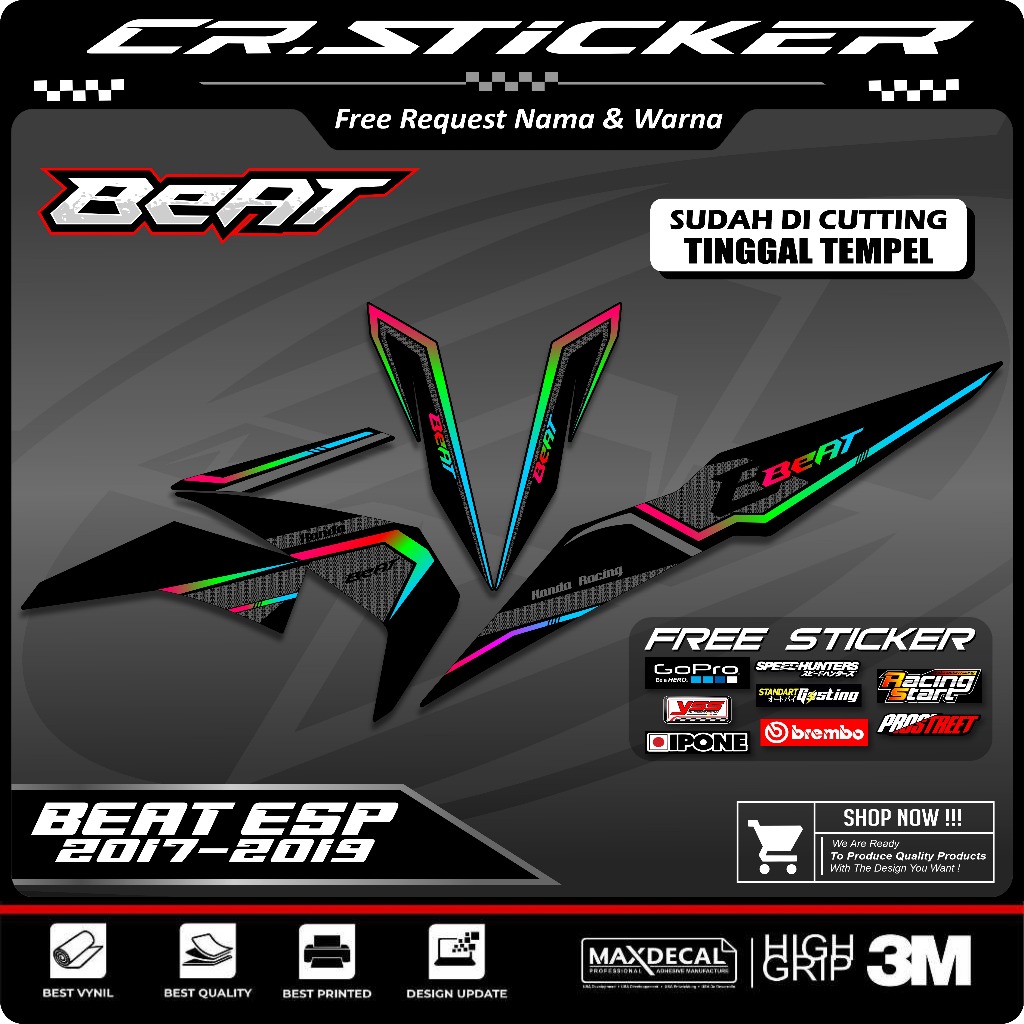 Striping Beat New Esp Street 2016 2017 2018 2019 Sticker stiker semi fullbody Vietnam motif FULL COL