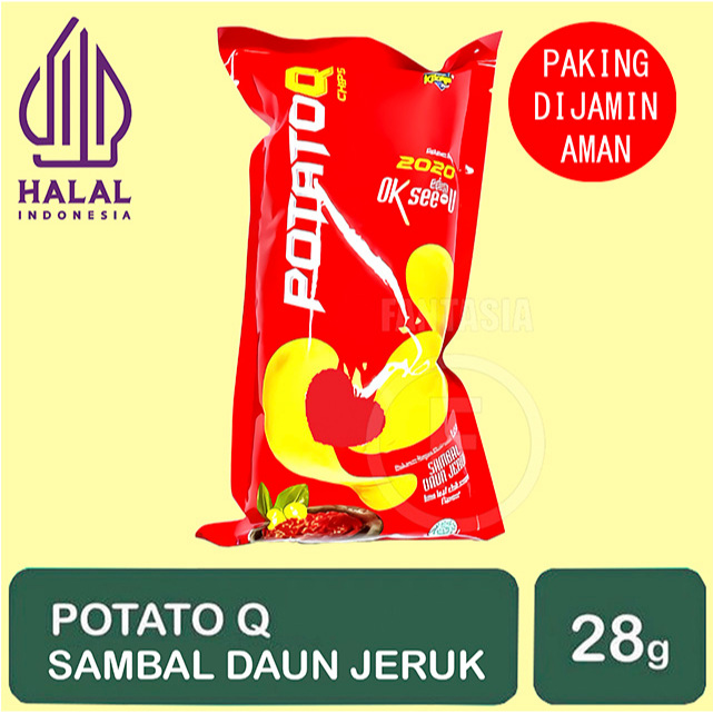 

POTATO Q SNACK CEMILAN MAKANAN RINGAN SAMBAL DAUN JERUK PER PACK ISI 10 BUNGKUS FANTASIA PAKING DIJAMIN AMAN
