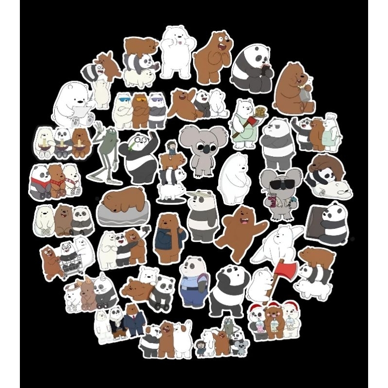 

40PCS Sticker WB Bears Cute Waterproof Anti Air