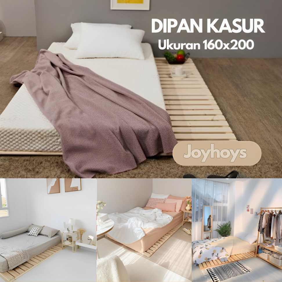 DIPAN KASUR 160X200 MINIMALIS TEMPAT TIDUR BONGKAR PASANG ALAS KAYU LESEHAN JEPANG KOREA AESTHETIC
