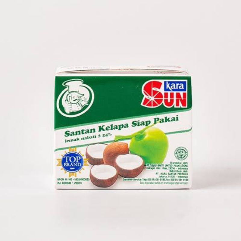 

Sun kara santan cair kotak 200ml