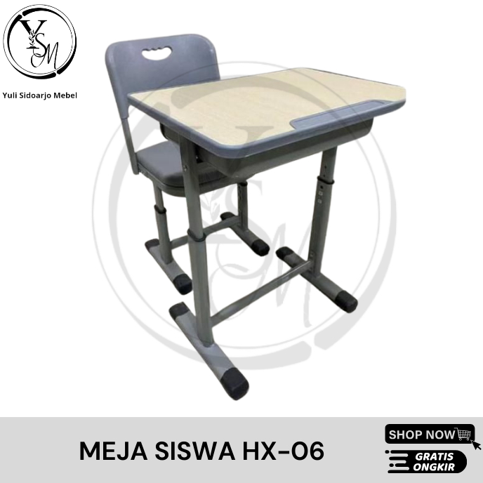 Meja Sekolah HX-06 - Meja Siswa - Meja Belajar - Bangku Sekolah - Meja Sekolah SMU - kursi sekolah -