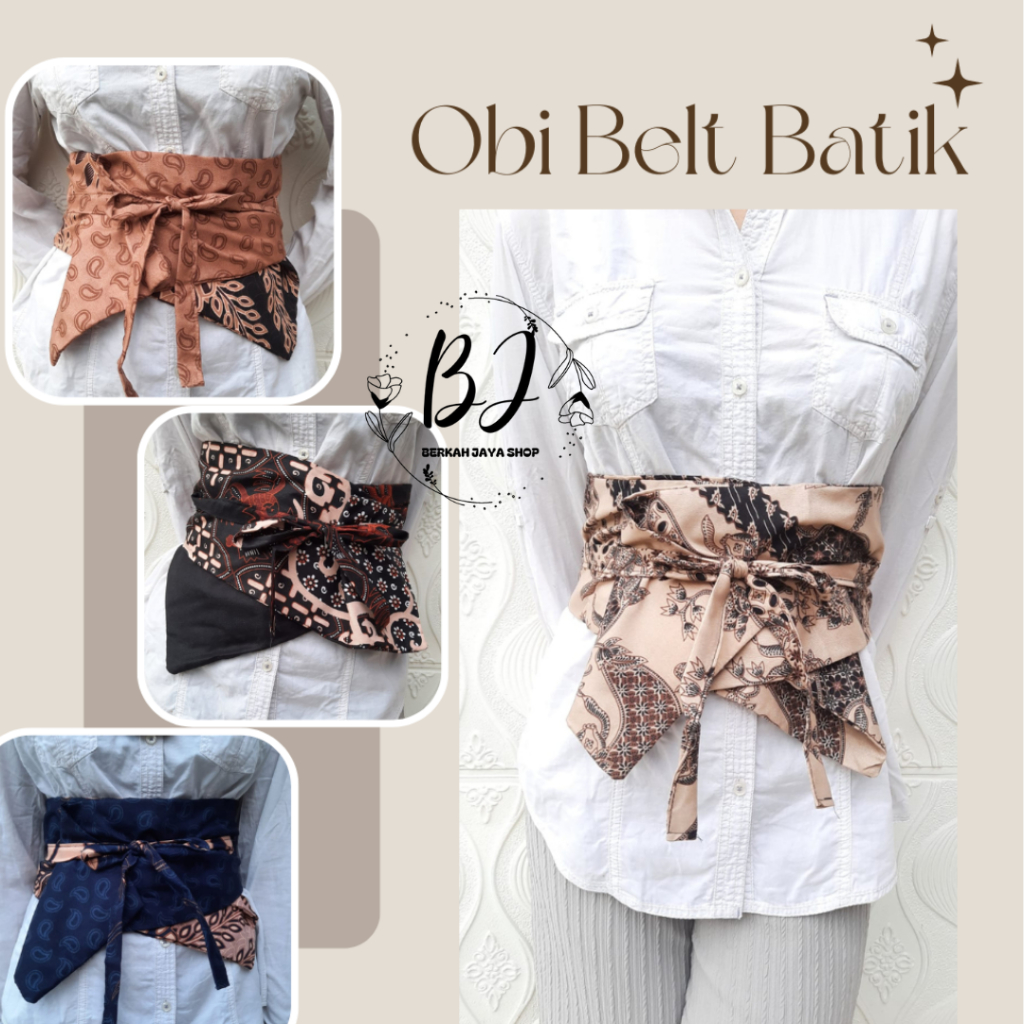 Obi Belt Jumputan Batik Asli Bahan Rayon Cotton PremiumIkat Pinggang Wanita Stagen Sabuk Beskap Akse