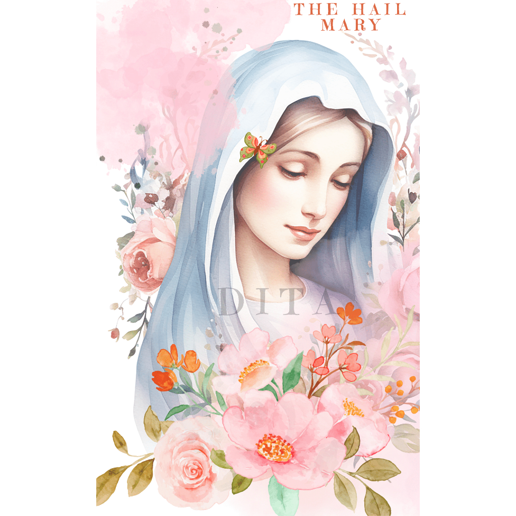 Lembar Doa Salam Maria Versi Bahasa Inggirs/Holy Mary Prayer
