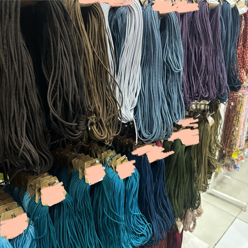 1Meter Tali prusik | Tali prusik hitam | Tali prusik coklat | Tali prusik navy | Tali gelang tebal