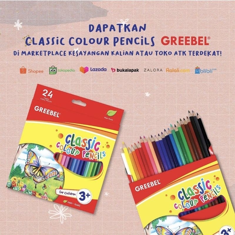 

tyvf Greebel Pensil Warna Classic 12 / 24 / 36