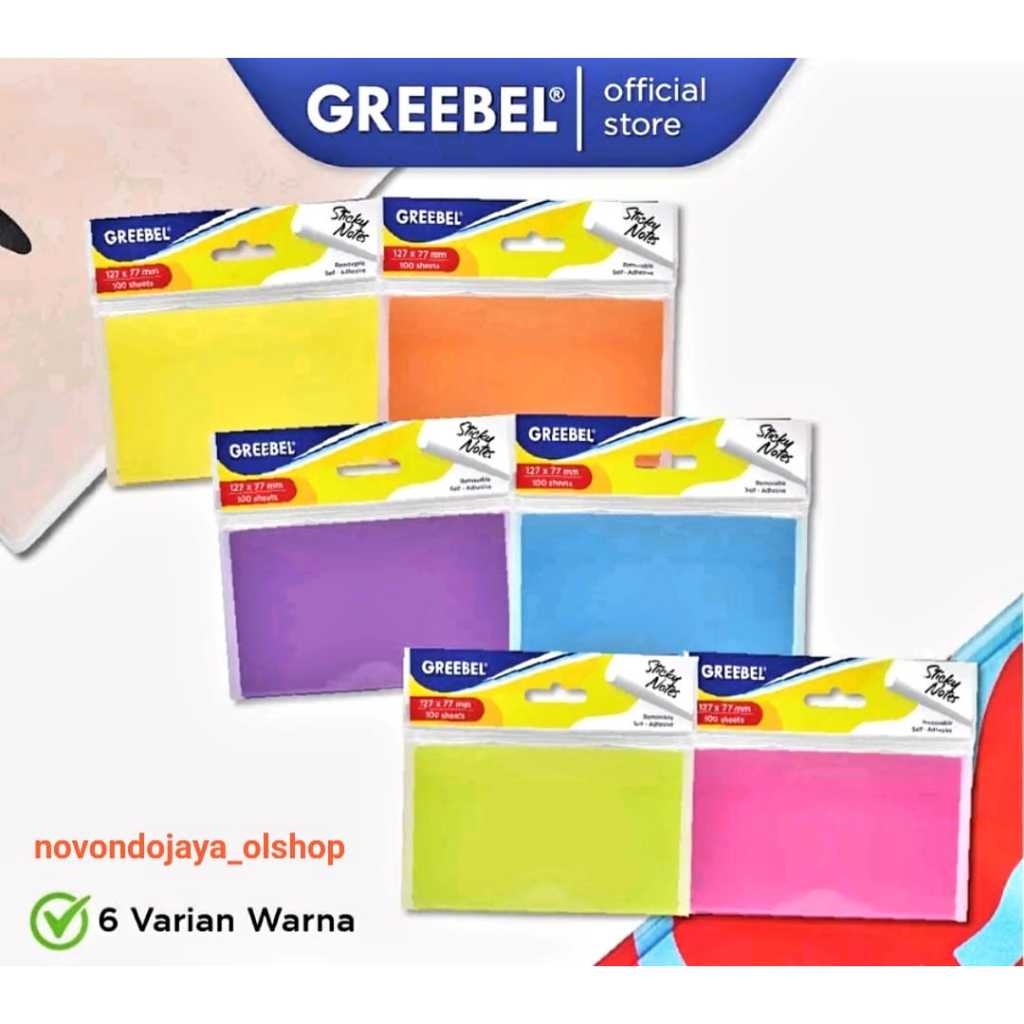 

STICKY NOTES GREEBEL GSN-1W1M 127MM X 77MM 100 LEMBAR TERMURAH