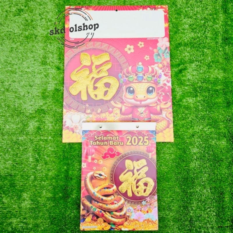 

satu shet kalender harian 2025 ukuran besar papan gantungan kalender TH shio ular 2025