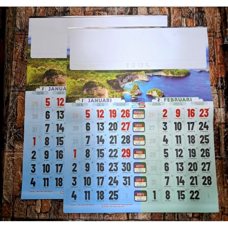 

Kalender Kerja Jumbo Warna Krismon Tahun 2025 [ Kertas Daur Ulang/Kertas Bekas 2023 ] 60cm x 48cm