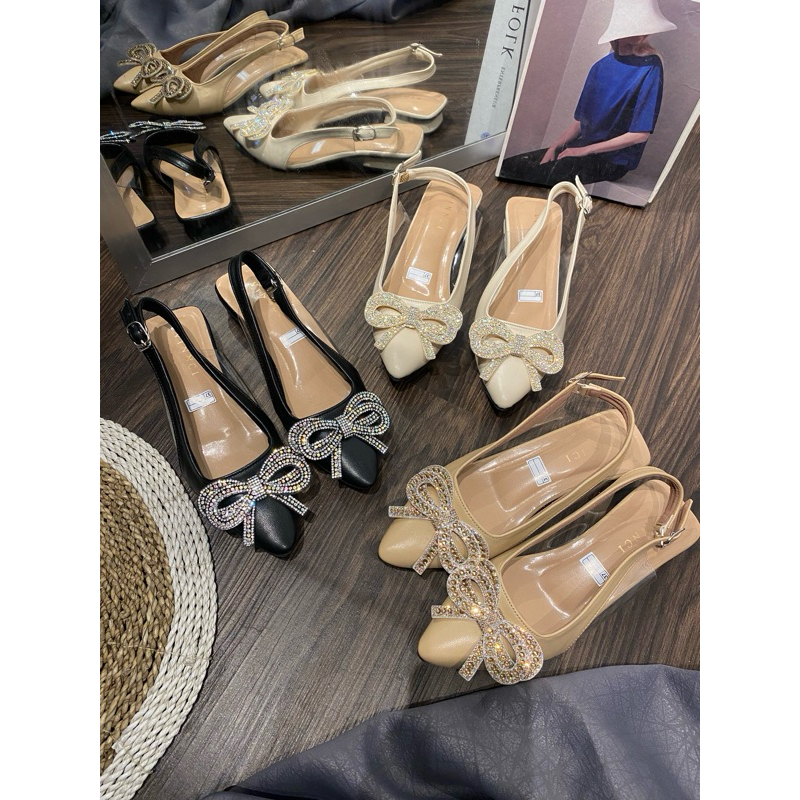 Vinca heels blink sepatu wanita sepatu pesta sepatu cantik terbaru ( pita import ) raya series hak t