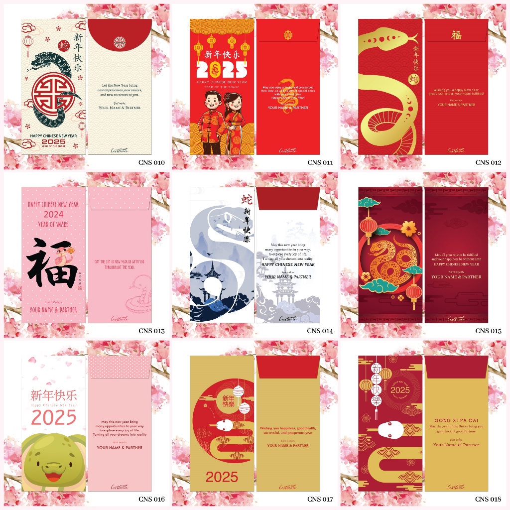 

CLV Custom Angpao Imlek | CNY Angpau | Ampao Sincia Tahun Ular -Year of the Snake (CNS Collection 2)