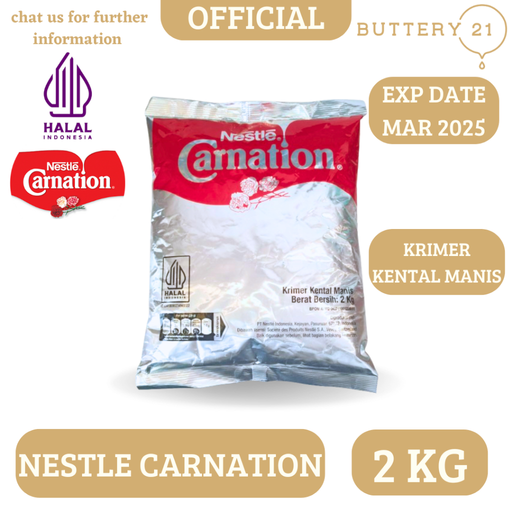 

NESTLE CARNATION 2 KG/SUSU KRIMER KENTAL MANIS/SUSU KENTAL MANIS BANTAL/SUSU SKM