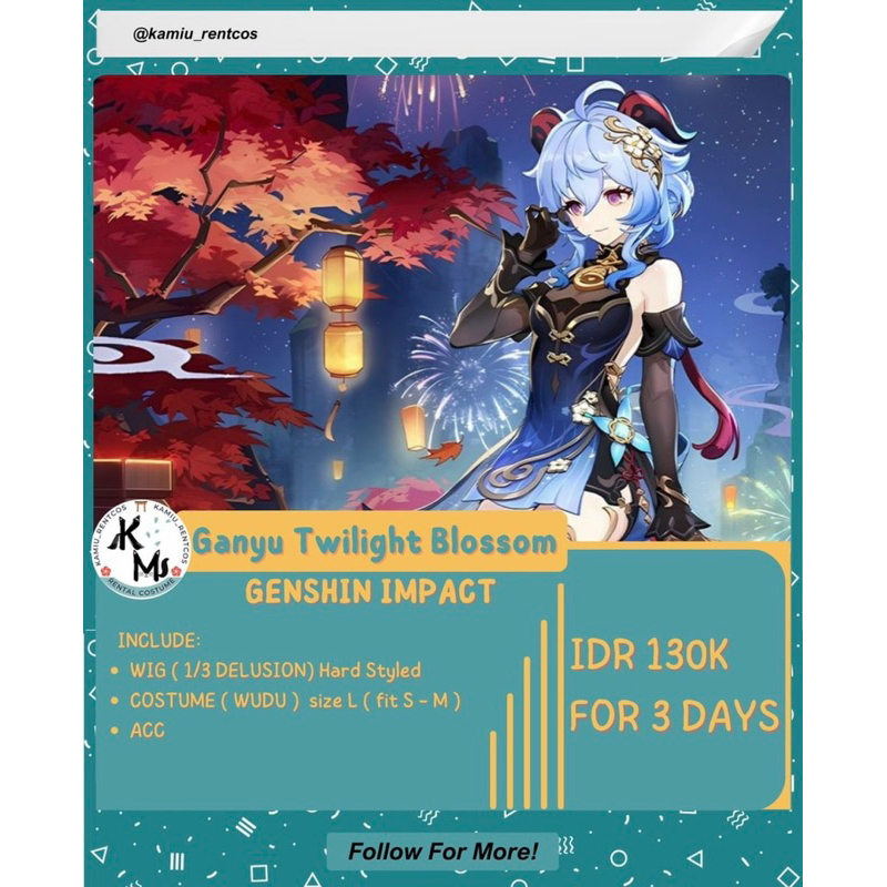 RENTAL COSPLAY MURAH GANYU TWILIGHT BLOSSOM GENSHIN IMPACT
