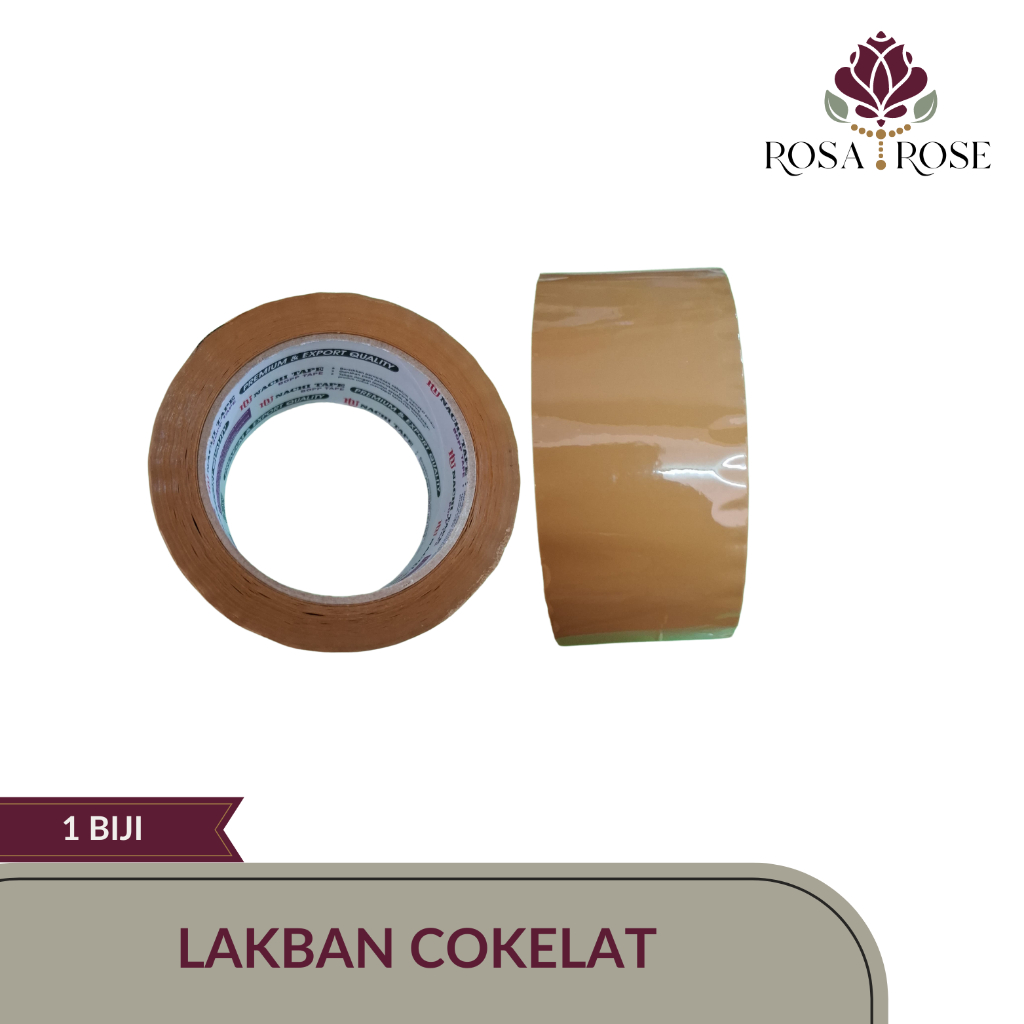 

[1 biji] Lakban / isolasi / selotip besar cokelat / coklat 2 " inch x 100 yard NACHI