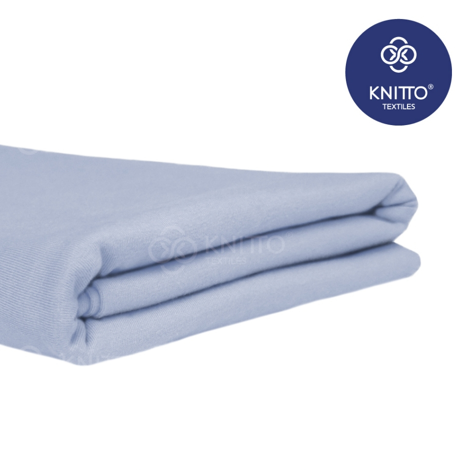 KAIN KAOS COTTON COMBED 24S PASTEL BLUE ( BAHAN KAOS ) - KNITTO