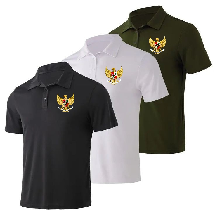 kaos kerah pria dewasa logo garuda baju kerah pria atasan cowo pakaian pria