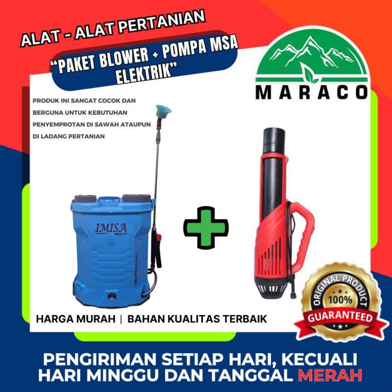 PAKET BLOWER SPRAYER MSA + POMPA SPRAYER MSA-16 ELECTRIC ( Paket Sprayer + Blower )