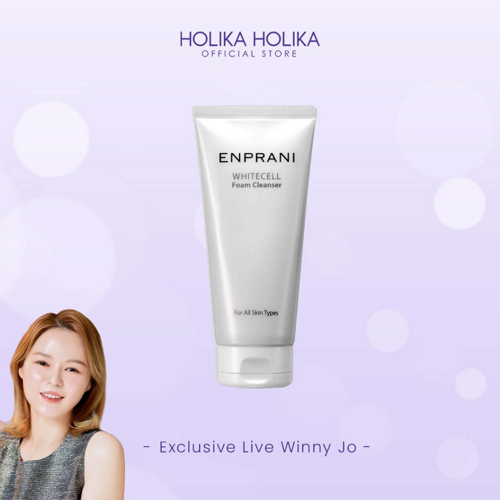[Exclusive Live Winny Jo] Holika Holika ENPRANI Whitecell Foam Cleanser | Facial Wash