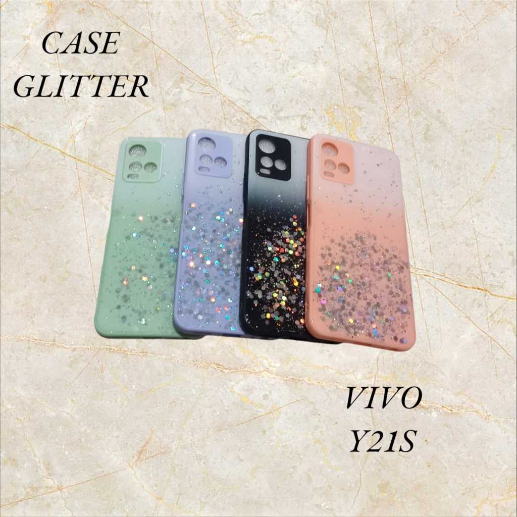 Case Vivo Y21 Y21S Y33S Bumper Glitter Softcase Bumper Glitter - Random