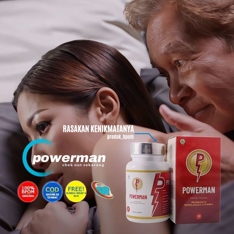 POWERMAN Kapsul Kesehatan Penambah Stamina obat kuat herbal bpom